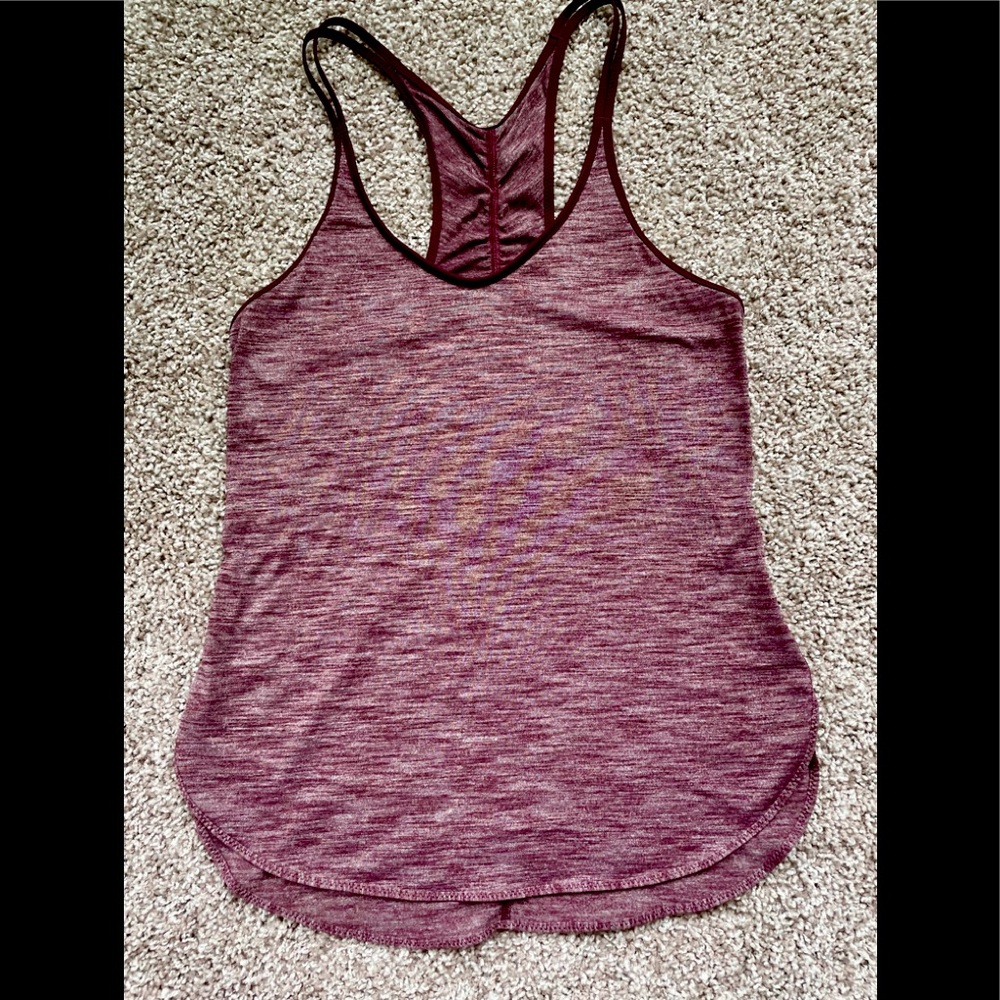 Lululemon strappy tank with stretch Maroon S 2 - 4